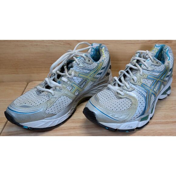Asics Gel-Kayano 17 Women’s Running Shoes Size 9 Gray Teal White T150N - Picture 6 of 10